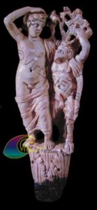 Dionysius and Pan statuette found in the Roman ship