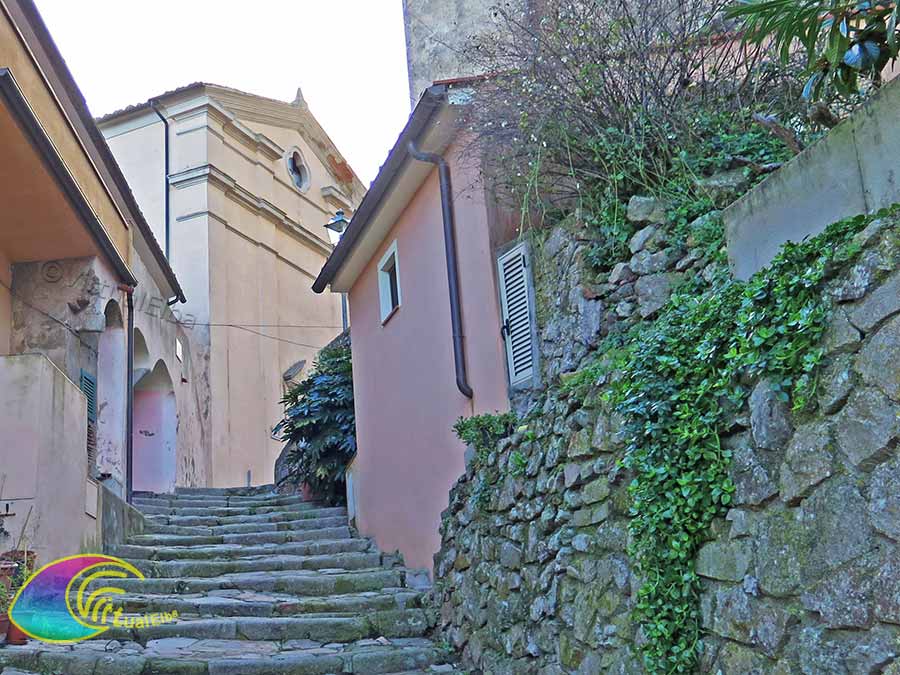 The staircase that leads to the church of San Sebastiano e Fabiano