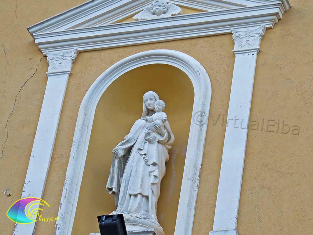 Statue on the facade of the church