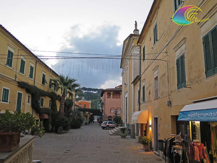 Via d'Alarcon Porto Azzurro where the Church is located