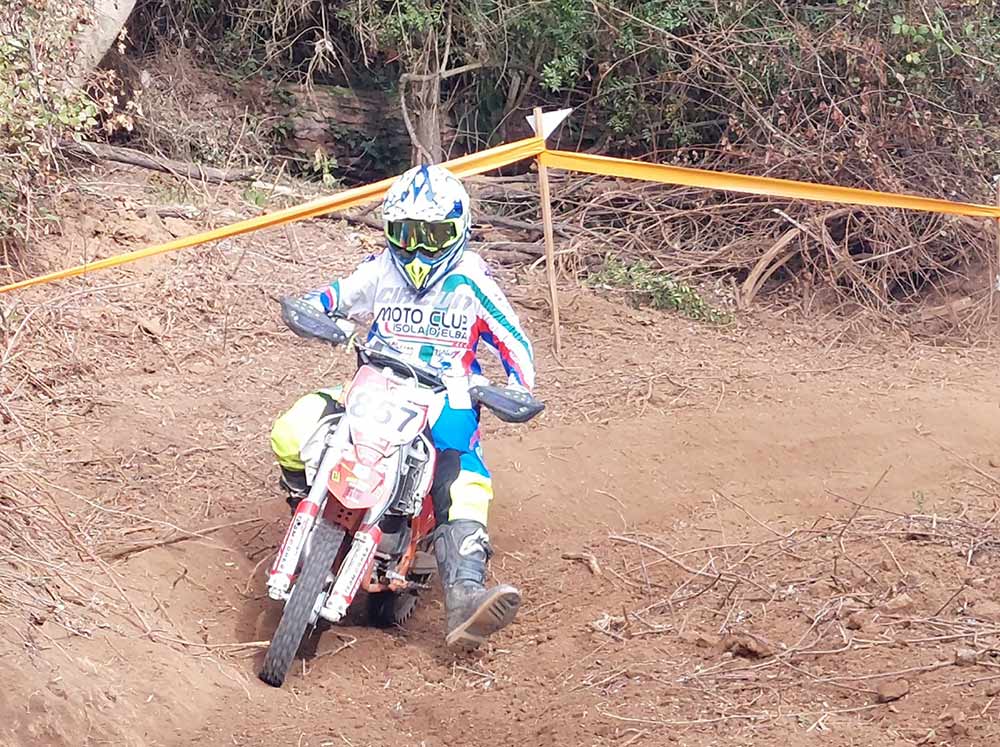 Pierini Giacomo - Tuscan championship Mini Enduro 2023 - competition held on the island of Elba in 2023