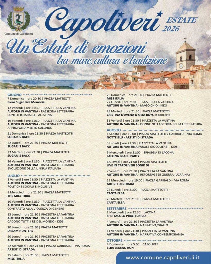 Un'estate di emozioni Elba Capoliveri 2026